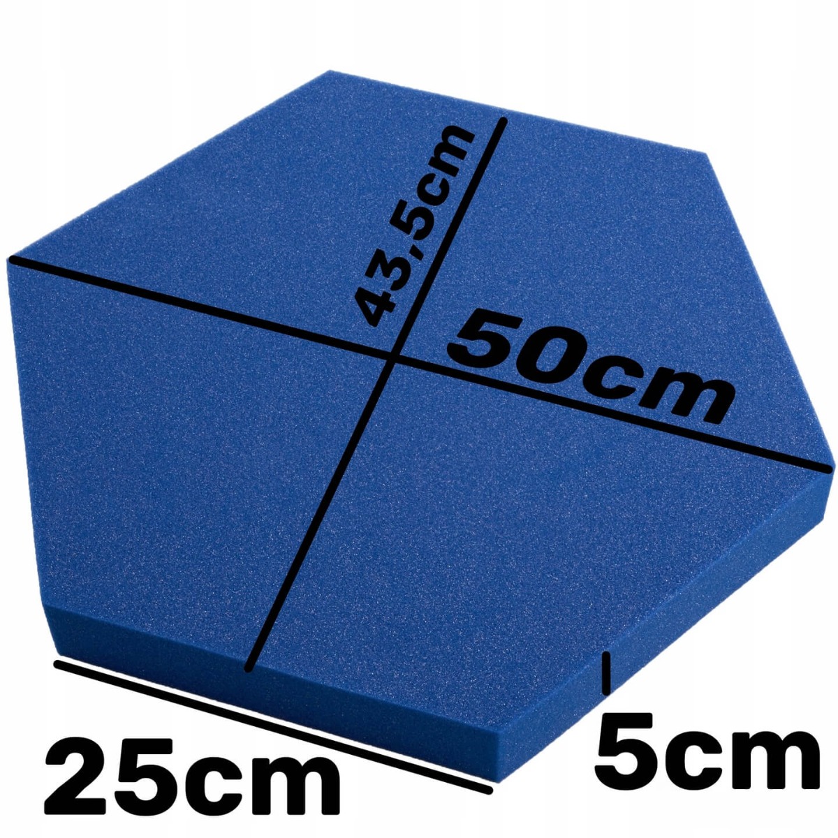 Akustická samozhášavá pena Hexagon modrá 50x50cmx5cm megamix
