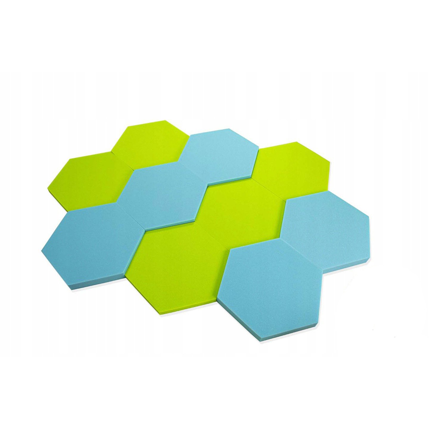 Akustický panel Hexagon zelená 50x50cmx3cm samozhášavá nehorľavá pena megamix