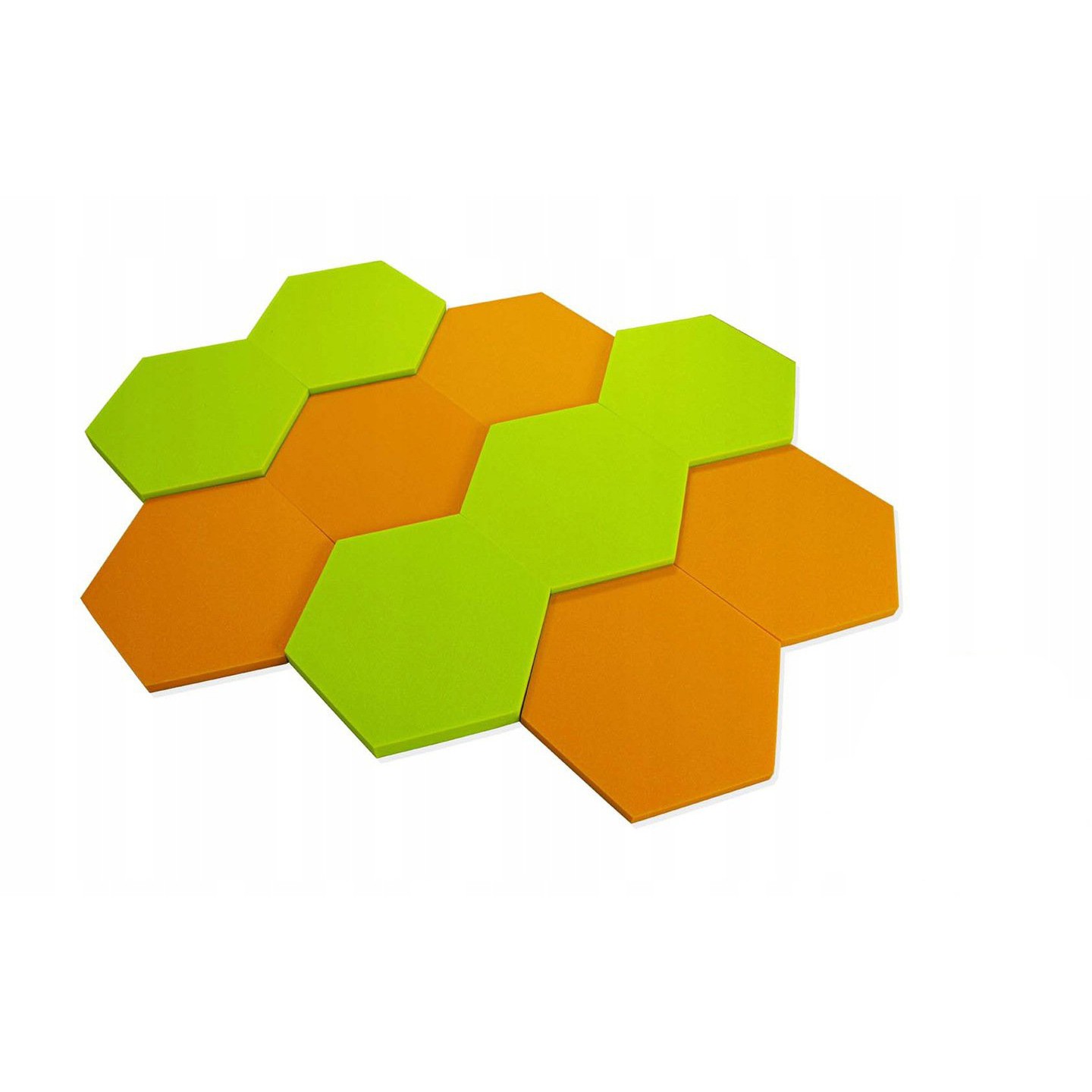 Akustický panel Hexagon zelená 50x50cmx3cm samozhášavá nehorľavá pena megamix