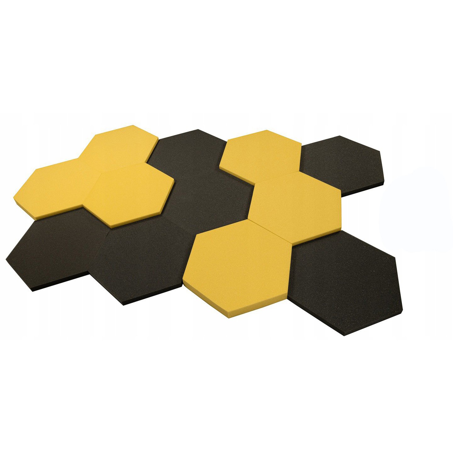 Akustický panel Hexagon žltá 50x50cmx5cm samozhášavá nehorľavá pena megamix