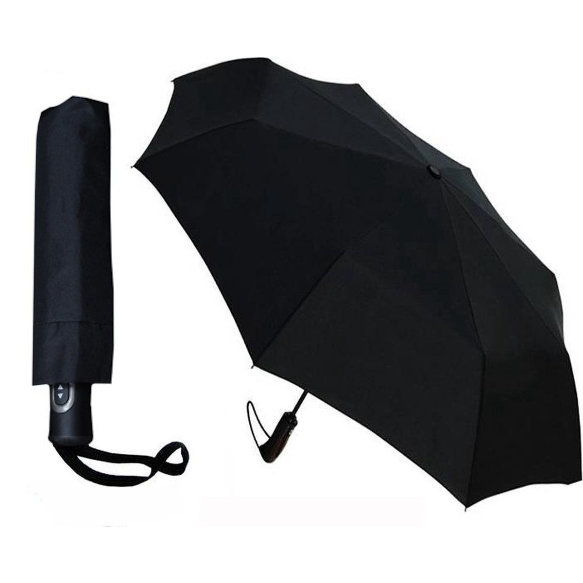 Automatický skladací dáždnik 55cm čierny megamix.sk
