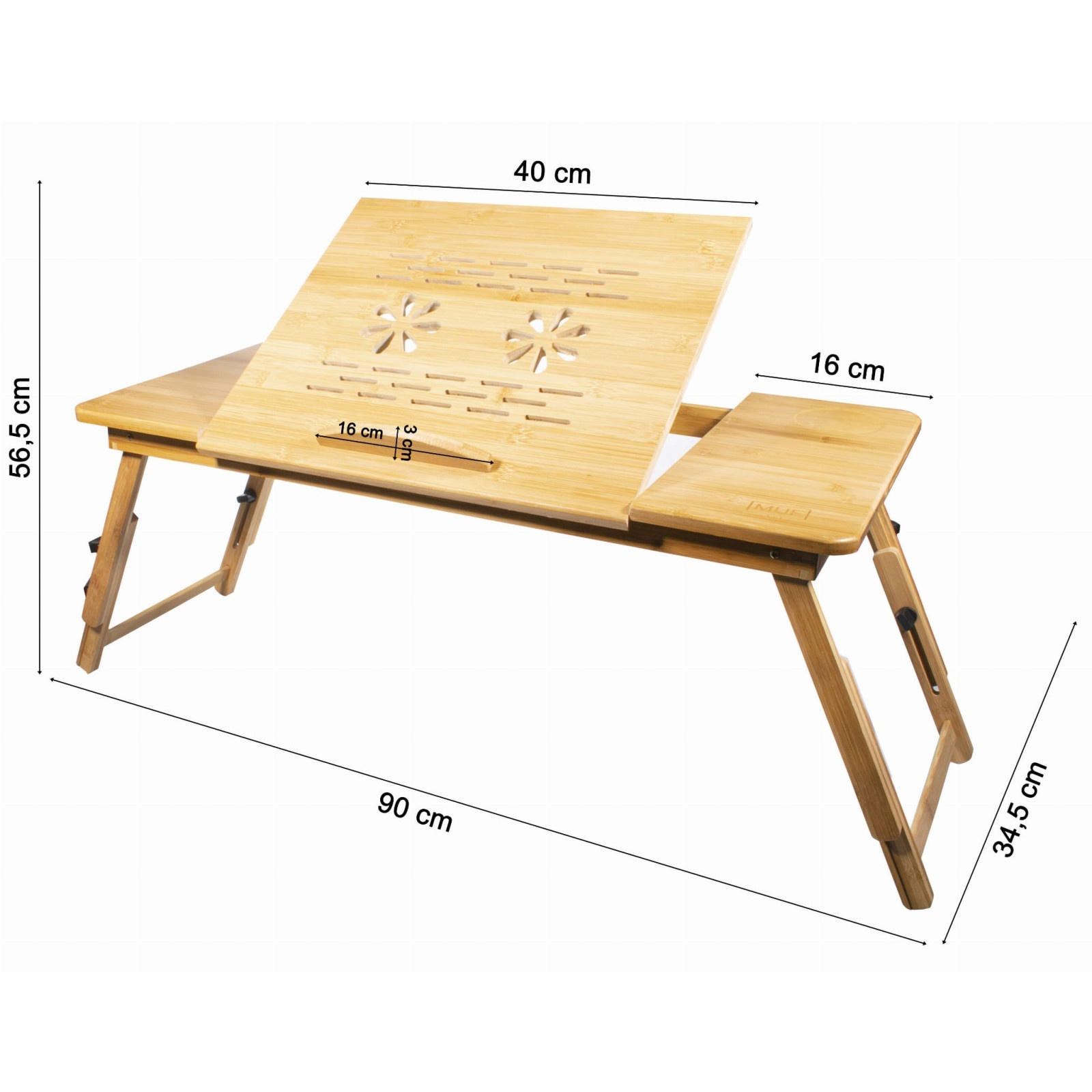 bambusový stolík na notebook XL 90x34x56cm megamix.sk