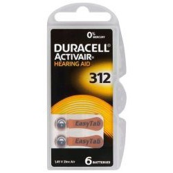 batérie do načúvacieho prístroja 60ks Duracell DA312/6C megamix.sk