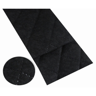 Čierna prešívaná mikrofáza 140 cm 0,5 mb