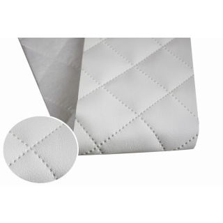 Tkanina poťahová eko-koža prešívaná biela 140 cm 0,5 mb