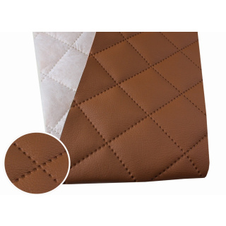 Hnedá prešívaná ekokoža čalúnnická látka 140cm 0,5mb