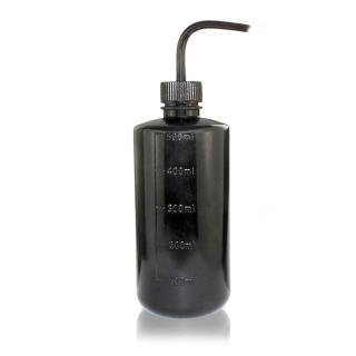Tryska z PE-LD, 500 ml, čierna – úzke hrdlo, GL28