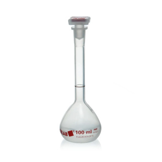 Odmerná banka z PMP s uzáverom, trieda B – 500 ml, DIN EN ISO 1042