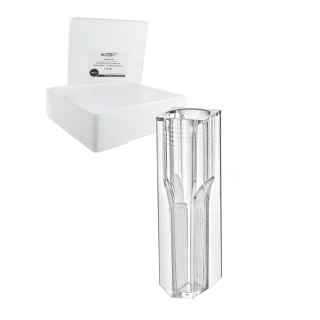 Kyveta PS 1,5 ml SEMI-MIKRO, okrúhly otvor, optický polystyrén, balenie 100 ks