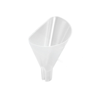 Polkruhový lievik z PP, priemer 75 mm, pre brúsené spoje 29/32 – výška nožičky 30 mm, laboratórny
