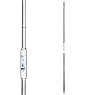 Pipeta jednorazová, 20 ml, trieda AS, modrá stupnica, s certifikátom, ISO 648