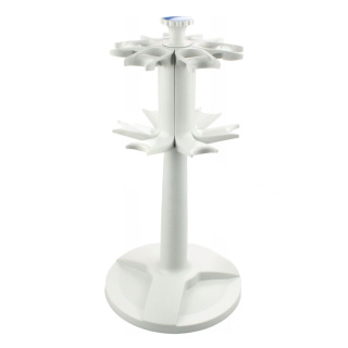 Karuselový stojan na pipety, okrúhly, 6 miest – PP, stabilný, odolný voči chemikáliám