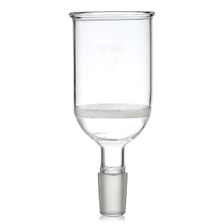 Filtračný lievik valcový so sintrovaným diskom G2, 80 ml, brúsený spoj 19/26, bez nátrubku