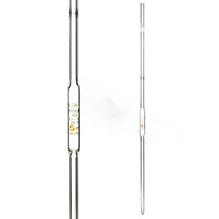 Pipeta jednorazová, 5 ml, trieda AS, hnedá stupnica, s certifikátom – ISO 648