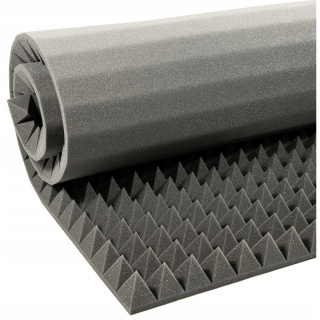 Akustická zvukotesná pena PYRAMÍDA 40mm 200x100cm bez lepidla nehorľavá