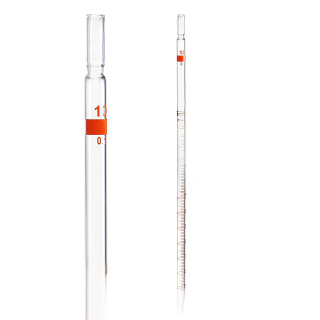 Pipeta viacrozmerová, 2 ml (0,02 ml), trieda AS, hnedá stupnica, s certifikátom – GLASSCO