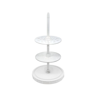 Okrúhly stojan na pipety, malý, 28 miest – PP, autoklávovateľný, otočný