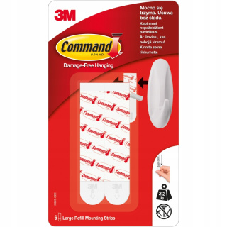Command upevňovacie pásiky veľké - L (6 ks)