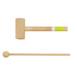 Drevené činely s kladivom pre deti