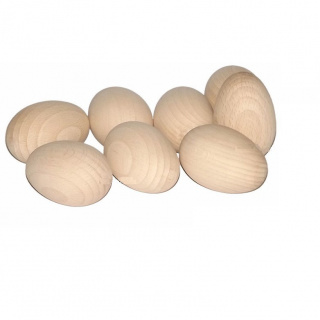 Drevené vajíčka na veľkonočné zdobenie 1ks slepačie