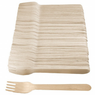 Drevené vidličky 100ks 16cm Eco