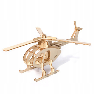 Drevený 3D model helikoptéra