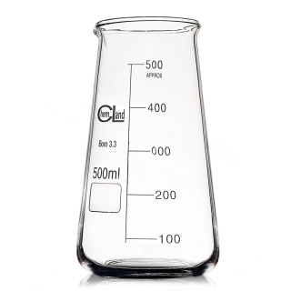 Nízka kadička typu Philips s výlevkou, 125 ml, borosilikátové sklo (BORO 3.3), ISO 3819, DIN 12331