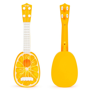 Ukulele gitara pre deti štyri struny oranžová