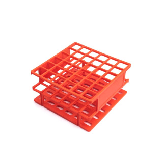 Zosilnený modulárny stojan na skúmavky z PP, 36 miest, priemer 16 mm – autoklávovateľný