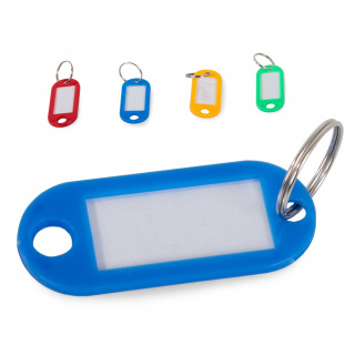 Farebná kľúčenka 100ks popisná s krúžkom