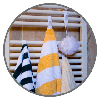 Háčiky do kúpelne závesy na radiátor na uteráky 6ks