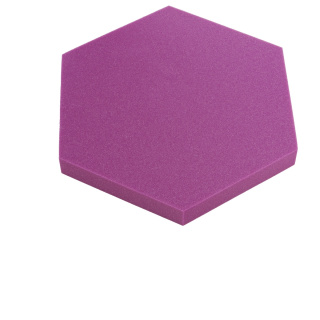 Akustický panel šesťuholník fialový 50x50 cm hrúbka 3cm hexagon