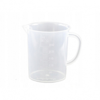 Kadička 250ml s držadlom reliéfna stupnica PP 9cm