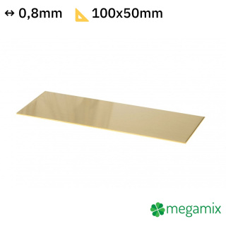 Mosadz plech 100x50x0,8 mm
