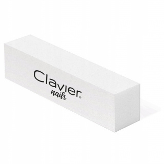 Leštiaci blok na nechty biela kocka 10ks Clavier