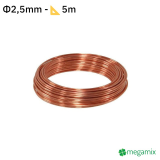 Medený drôt Φ2,5mm 5m