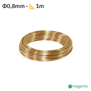 Mosadzný drôt Φ0,8mm 1m