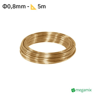 Mosadzný drôt Φ0,8mm 5m