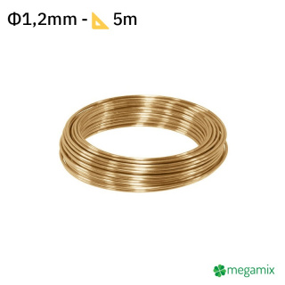 Mosadzný drôt Φ1,2mm 5m