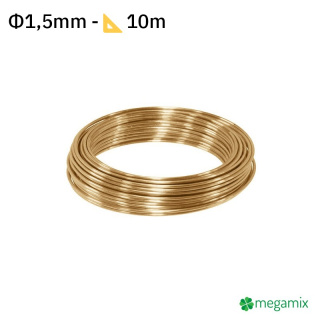 Mosadzný drôt Φ1,5mm 10m
