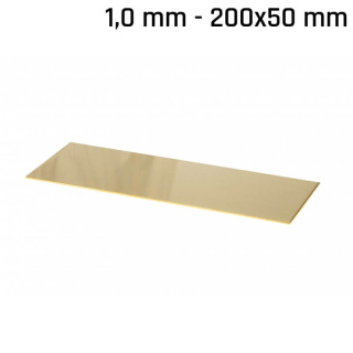 Mosadz plech 200x50x1,0mm