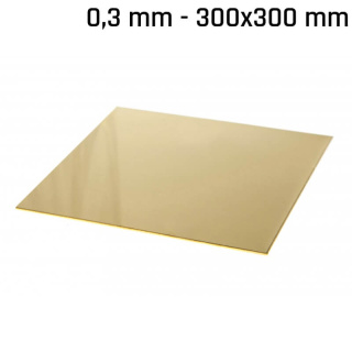 Mosadz plech 300x300x0,3mm