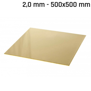 Mosadz plech 500x500x2,0mm