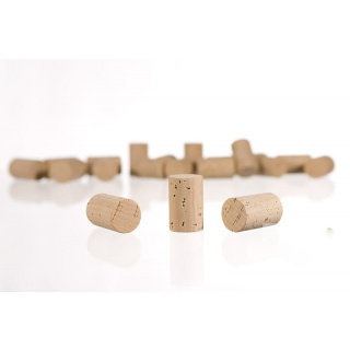 Prírodné pevné korky zátky na fľaše 45x24mm 10ks trieda SUPER