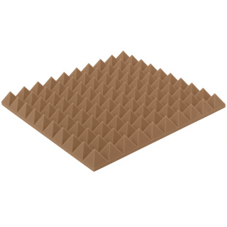 Akustický panel hnedý PYRAMÍDA 50x50 cm hrúbka 5cm