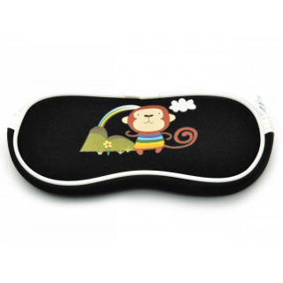 Puzdro na okuliare pre deti čierne s opicou SC-10a