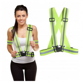 Reflexná vesta popruhy na behanie nastaviteľná