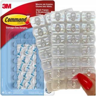 Samolepiace háčiky 40 ks + 48ks upevňovacích pásikov