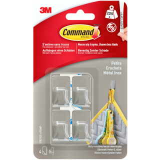 Samolepiace háčiky na stenu Command 4 ks