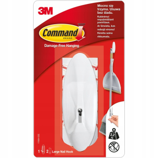 Samolepiaci držiak na stenu kovový háčik 1ks